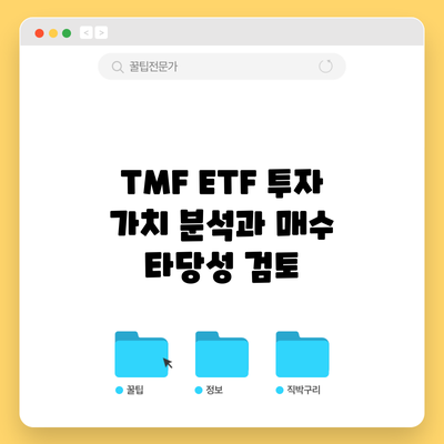 TMF ETF 투자 가치 분석과 매수 타당성 검토