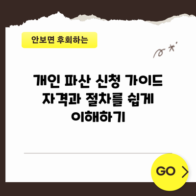 개인 파산 신청 가이드: 자격과 절차를 쉽게 이해하기