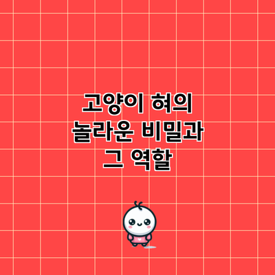 고양이 혀의 놀라운 비밀과 그 역할