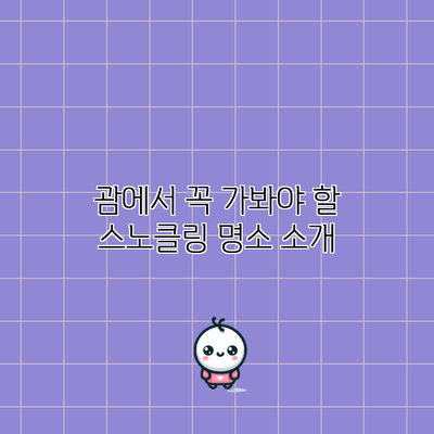 괌에서 꼭 가봐야 할 스노클링 명소 소개