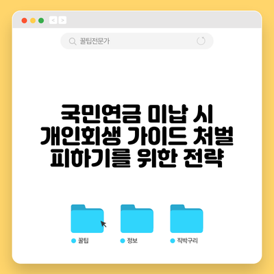 국민연금 미납 시 개인회생 가이드: 처벌 피하기를 위한 전략