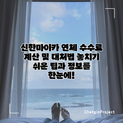 신한마이카 연체 수수료 계산 및 대처법: 놓치기 쉬운 팁과 정보를 한눈에!