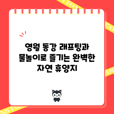 영월 동강 래프팅과 물놀이로 즐기는 완벽한 자연 휴양지