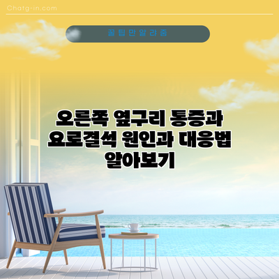 오른쪽 옆구리 통증과 요로결석: 원인과 대응법 알아보기