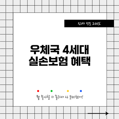 우체국 4세대 실손보험 혜택