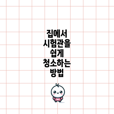 집에서 시험관을 쉽게 청소하는 방법