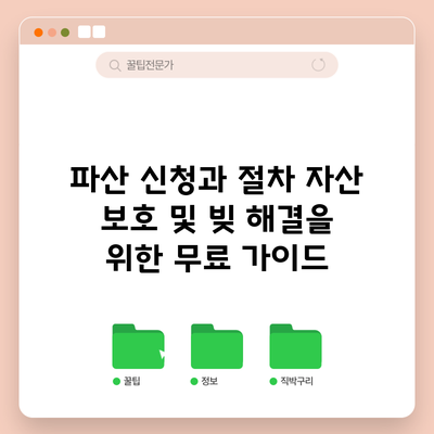파산 신청과 절차: 자산 보호 및 빚 해결을 위한 무료 가이드