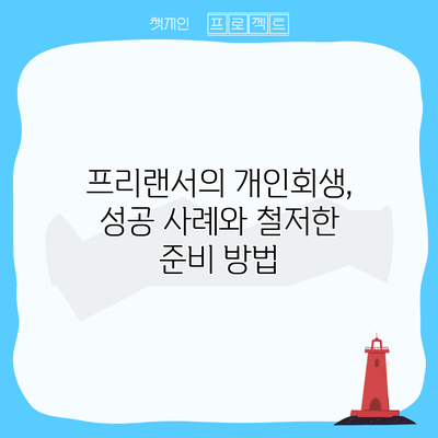 프리랜서의 개인회생, 성공 사례와 철저한 준비 방법