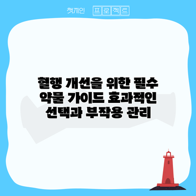 혈행 개선을 위한 필수 약물 가이드: 효과적인 선택과 부작용 관리