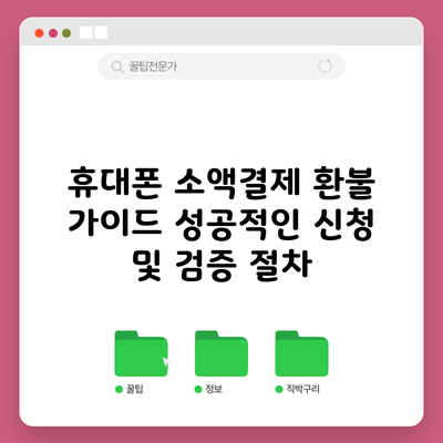 휴대폰 소액결제 환불 가이드: 성공적인 신청 및 검증 절차