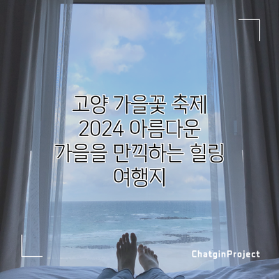고양 가을꽃 축제 2024: 아름다운 가을을 만끽하는 힐링 여행지