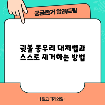 귓볼 몽우리 대처법과 스스로 제거하는 방법