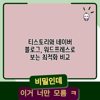 티스토리와 네이버 블로그, 워드프레스로 보는 최적화 비교